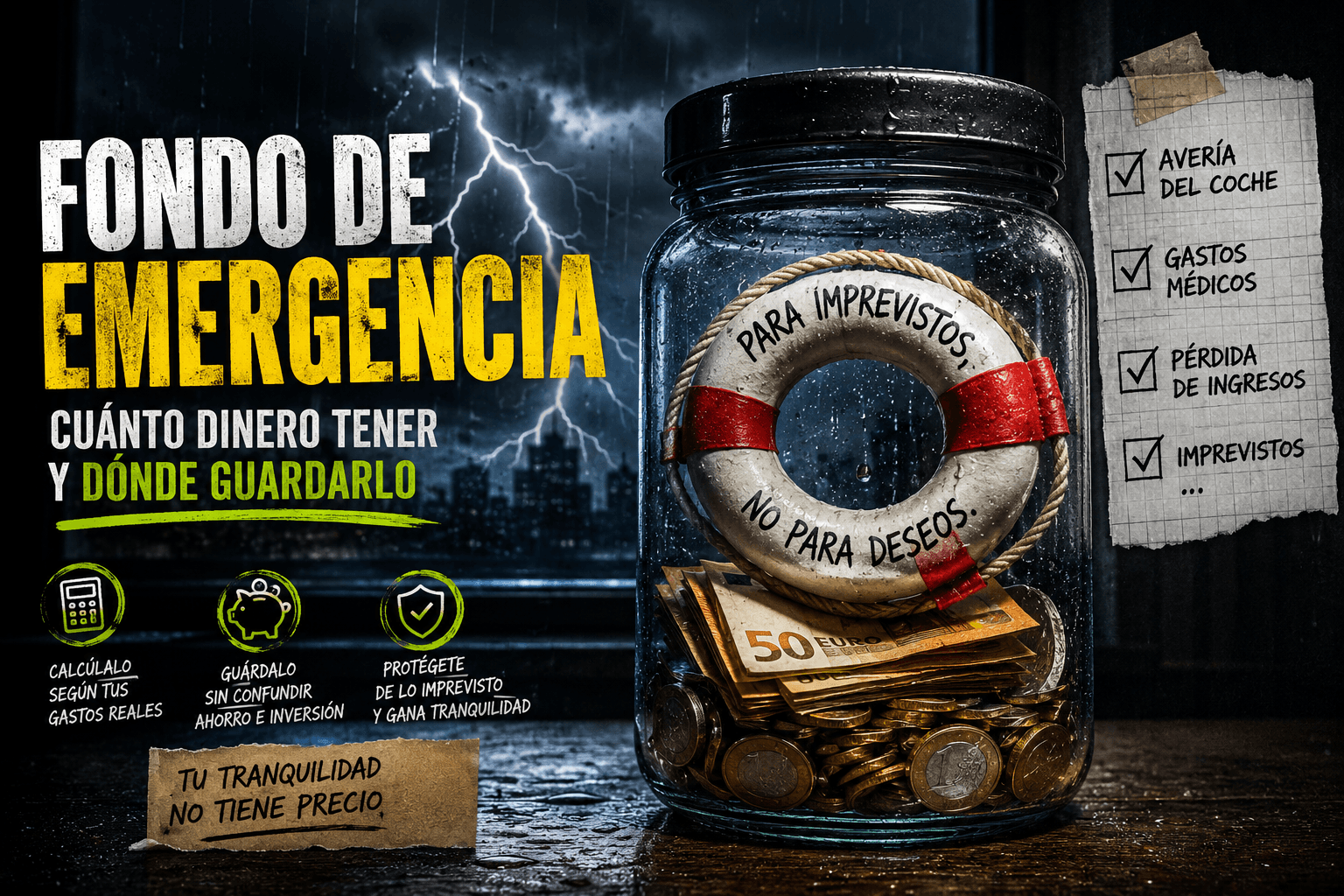 Fondo de emergencia: cuánto dinero tener y dónde guardarlo